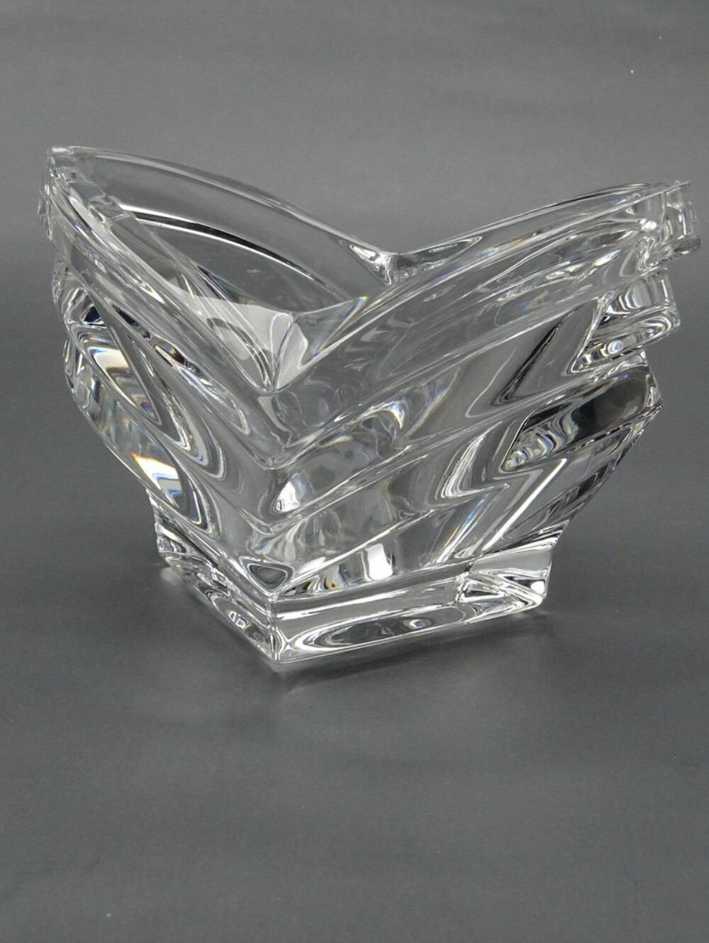 Vintage Mikasa Crystal Art Deco Votive Candle Holder/Trinket Dish - Germany